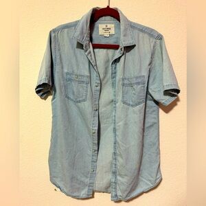 Mens short sleeve denim shirt